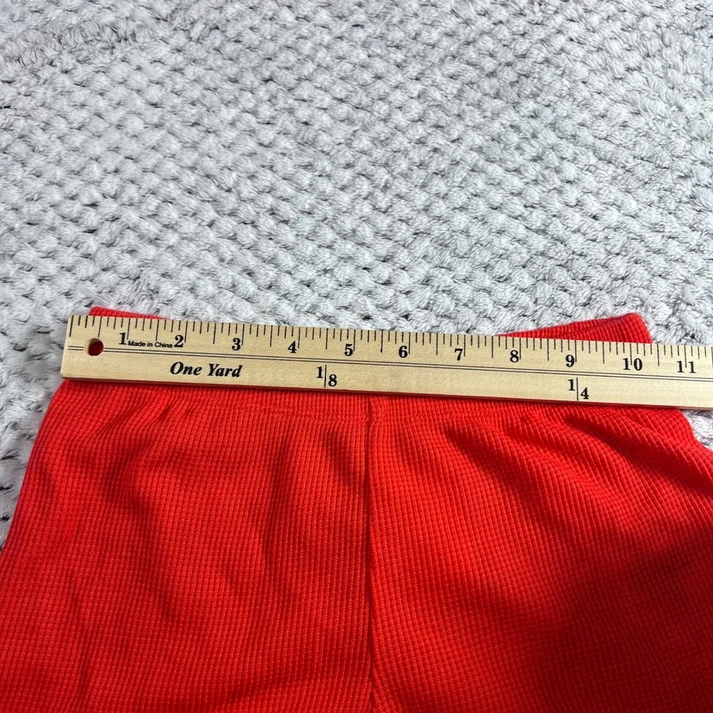 Art Class Red Waffle Knit Sleepwear Pajama Set Top Shorts Flame Resistant XS 4/5